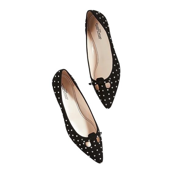 MARC JACOBS The Studded Mouse Signature Suede Ballet Flats Shoes - Picture 1 of 15